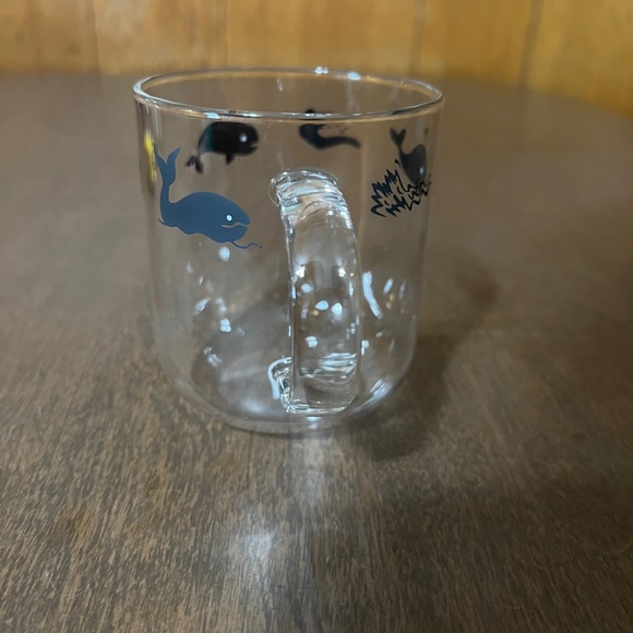 Elitea Clear Glass Mug With Handle Whale Ocean Coffee Mugs Tea Cup - Picture 8 of 9
